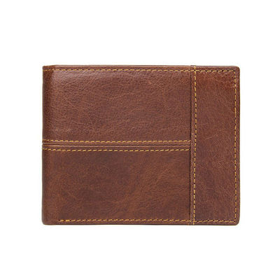 Daily Life Main Material GENUINE LEATHER Wallets For Man Anti-Theft Short Male Purses