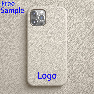 Minibook Handmade Luxury Full Grain Pebble Leather Phone Case for Iphone 13 14 Pro Max