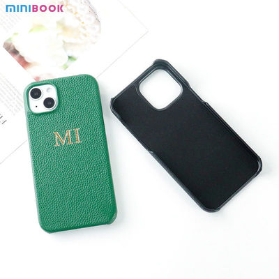Minibook Handmade Luxury Full Grain Pebble Leather Phone Case for Iphone 13 14 Pro Max