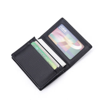 Open Closure Genuine Leather Credit Card Wallet for 2024 Product Business Namecard Holder