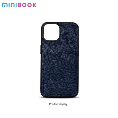 Minibook Custom Designer Genuine Leather With Card Slot And Holder For iPhone 13 14