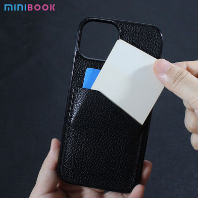 Minibook OEM/ODM Daily Life Genuine Leather for iPhone 14 Card Holder and Phone Case