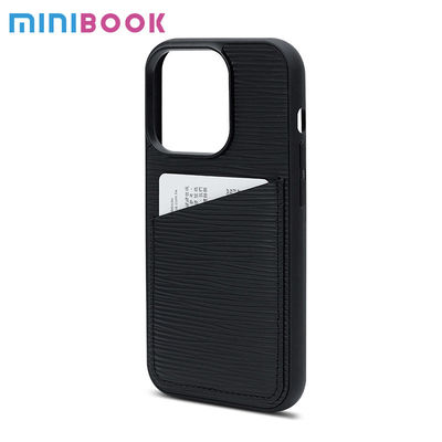 Custom Genuine Leather Card Holder Phone Case for iPhone 14 Waterproof 16.5*8.3*2.5cm