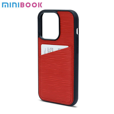 Custom Genuine Leather Card Holder Phone Case for iPhone 14 Waterproof 16.5*8.3*2.5cm