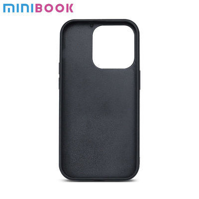 Custom Genuine Leather Card Holder Phone Case for iPhone 14 Waterproof 16.5*8.3*2.5cm