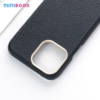 Customize Pebble Genuine Leather Cover for iPhone 13 14 Protecting Camera Phone Case