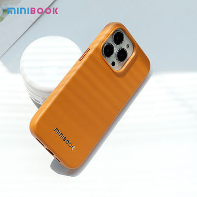 Customize Embossed Logo Shockproof Wireless Charging Magnetic Pu Leather Phone Case For Iphone 13 14 Pro Max