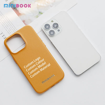 Customize Embossed Logo Shockproof Wireless Charging Magnetic Pu Leather Phone Case For Iphone 13 14 Pro Max