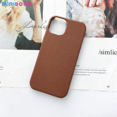 Luxury Leather Genuine Pebble Leather Phone Case for iPhone 14 Pro Max and Samsung