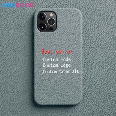 Custom Logo Genuine Leather Phone Case for iPhone 14 Pro Max Luxury Shockproof Design