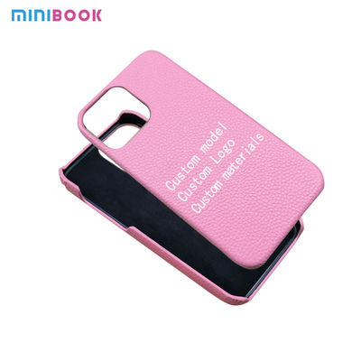 Custom Logo Genuine Leather Phone Case for iPhone 14 Pro Max Luxury Shockproof Design