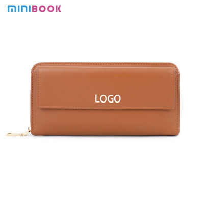PU Leather Credit Card Holder with Zipper and Phone Holder Wallet Pattern Type Others