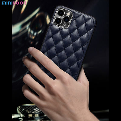 Minibook Rhombic Grain Pu Leather Cellphone Case For Iphone 12 Pro Custom Logo OEM/ODM