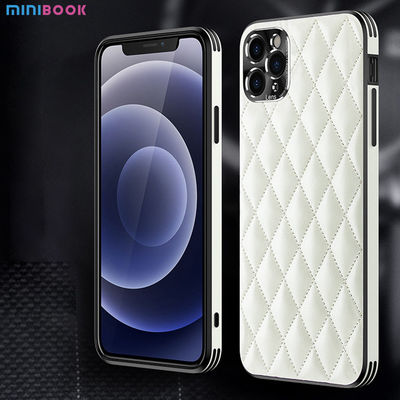 Minibook Rhombic Grain Pu Leather Cellphone Case For Iphone 12 Pro Custom Logo OEM/ODM