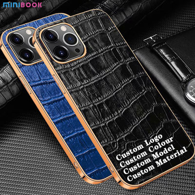 Shockproof Luxury Crocodile Skin Pattern Leather Phone Case for iPhone 12 13 14 Pro Max