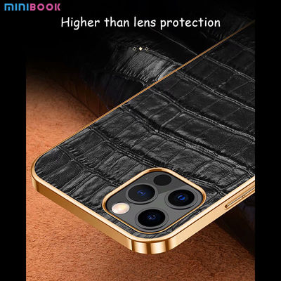 Shockproof Luxury Crocodile Skin Pattern Leather Phone Case for iPhone 12 13 14 Pro Max