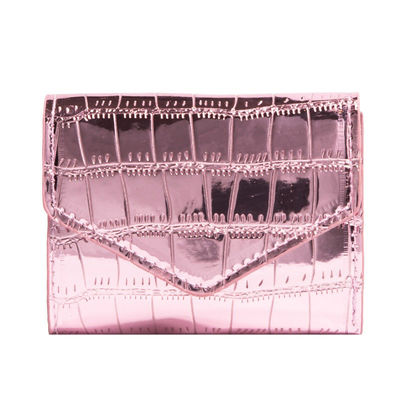 Women's Luxury Shiny Crocodile Wallet with Stone Pattern Credit Card Compartments