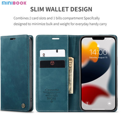 Minibook 2022 Genuine Vegetable Tanned Leather Full Protective Phone Case for Iphone 14 13