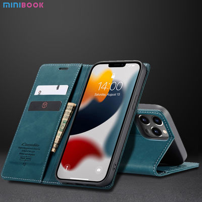 Minibook 2022 Genuine Vegetable Tanned Leather Full Protective Phone Case for Iphone 14 13