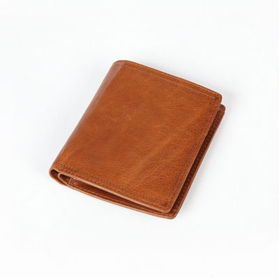 Multi-Card Slot Men's Wallet with RFID Protection and Genuine Cowhide Leather Material
