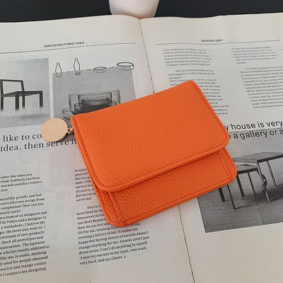 Korean Style Fashion Small Card Holder Wallet with and Trendy College Style Pendant