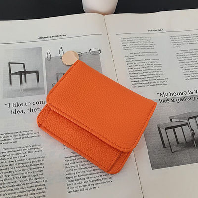 Korean Style Fashion Small Card Holder Wallet with and Trendy College Style Pendant
