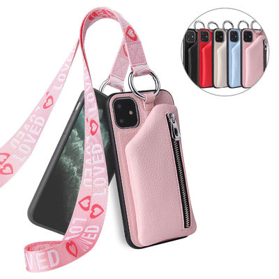 Wallet Leather Case For Iphone 7 8 11 12 13 Pro Max With Holder And Customized Design