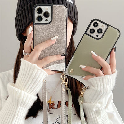 Support wireless charge Mobile Figurine Statue for Iphone 33cm Luxury Vegan Leather Case