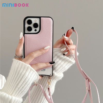 Fish Tail Color Change Lychee Girls PU Leather Lanyard Phone Case for iPhone 13 Pro