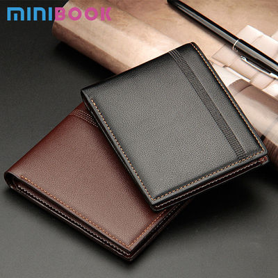 Custom Logo Leather Wallet for Men Designer Luxury Slim Clamshell Carteras Billeteras
