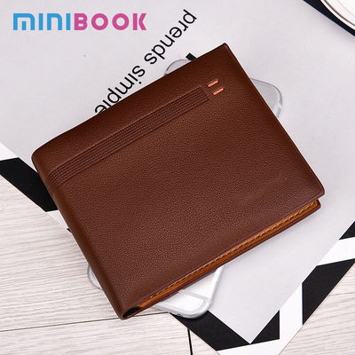 Custom Logo Leather Wallet for Men Designer Luxury Slim Clamshell Carteras Billeteras