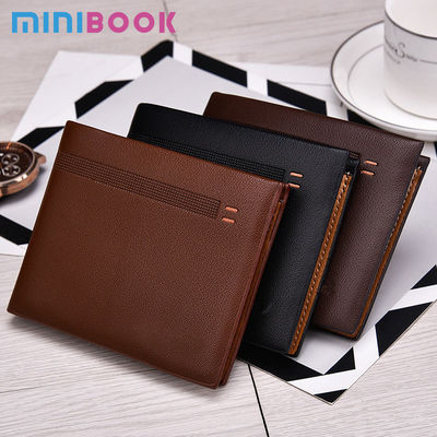 Custom Logo Leather Wallet for Men Designer Luxury Slim Clamshell Carteras Billeteras