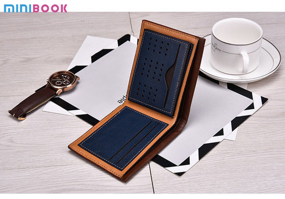 Custom Logo Leather Wallet for Men Designer Luxury Slim Clamshell Carteras Billeteras