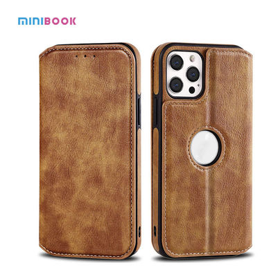 Waterproof Minibook Personalized Magnetic Attraction Pu Leather Cell Phone Case for Phone 12 Pro