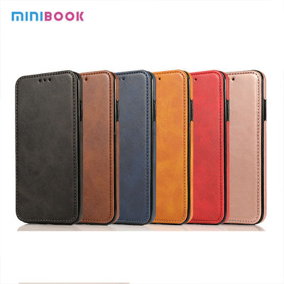 OEM/ODM Minibook Fashion Flip PU Leather Ultra Thin Calf Print Leather Phone Case For Iphone 12 15*7.5*1.5cm