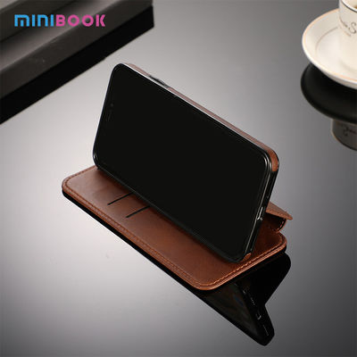 OEM/ODM Minibook Fashion Flip PU Leather Ultra Thin Calf Print Leather Phone Case For Iphone 12 15*7.5*1.5cm