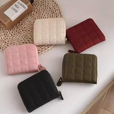 Short Korean Style Mini Small Wallet Women's Bag with Custom Logo and Zipper Closure