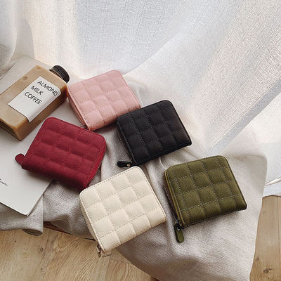 Short Korean Style Mini Small Wallet Women's Bag with Custom Logo and Zipper Closure