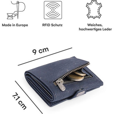 Stylish Magnetic Closure Wallet with Customized Pop Up Holder and Zipper Pocket