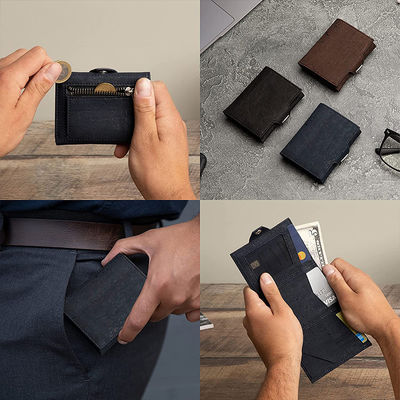 Stylish Magnetic Closure Wallet with Customized Pop Up Holder and Zipper Pocket