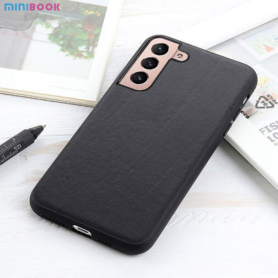 Minibook Luxury Pu Metaler Phone Case Metalluxury Back Cover for Samsung S22 S22 Plus