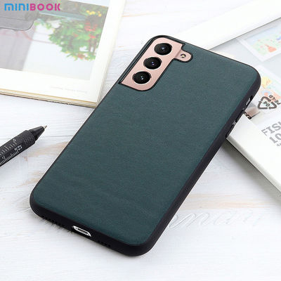 Minibook Luxury Pu Metaler Phone Case Metalluxury Back Cover for Samsung S22 S22 Plus