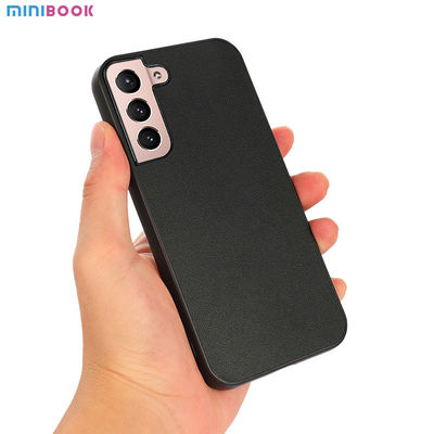 Minibook Luxury Pu Metaler Phone Case Metalluxury Back Cover for Samsung S22 S22 Plus