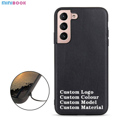 Minibook Luxury Pu Metaler Phone Case Metalluxury Back Cover for Samsung S22 S22 Plus
