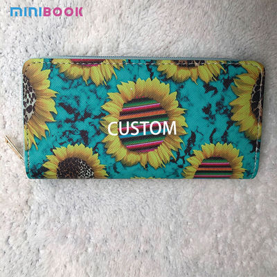 Customizable Cow Print Aztec Cactus Smart Wallet for Western Style Fashion Enthusiasts