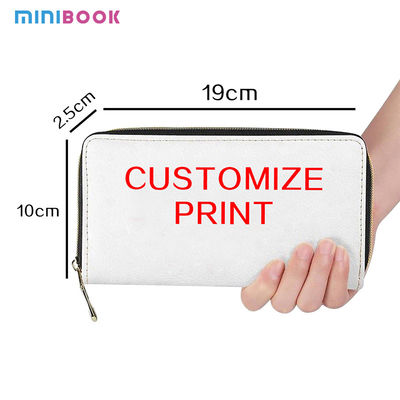 Customized Slim Floral Print PU Leather Credit Card Holder with Customized Color Design
