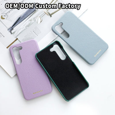Custom Designer Waterproof Genuine Leather Phone Case for Samsung Galaxy S23 Ultra