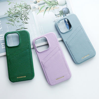Custom Designer Genuine Leather Phone Case for Iphone Shockproof Wallet Back Cover