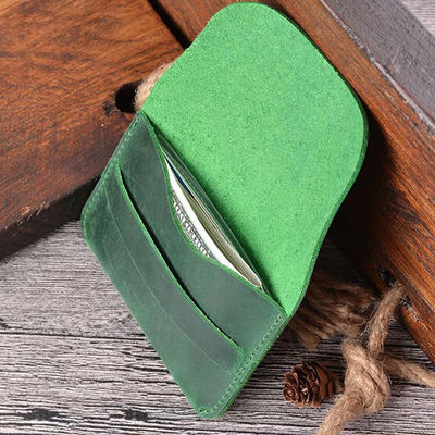 Classic Style Bifold Wallet Made of Genuine Leather with Card Slots and Pocket