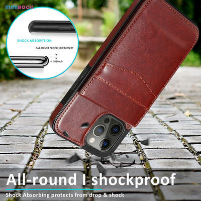 Lightweight Flip Stand Card Holder Leather Wallet Phone Case for iPhone 15 Pro Max